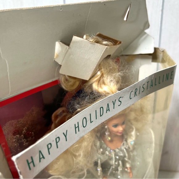 1992 Happy Holidays Cristalline Barbie Doll in Box Special Edition - Picture 6 of 8
